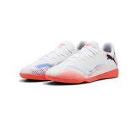 PUMA Unisex Future 8 Play IT Soccer Shoe, White Black-Glowing RED, 8.5 UK