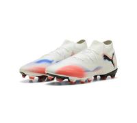 PUMA Unisex Future 8 PRO FG/AG Soccer Shoe, White Black-Glowing RED, 9 UK