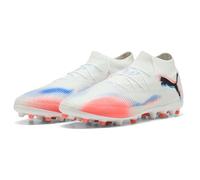 Puma Unisex Future 8 PRO Multi-Ground Football Boots, Puma White-Puma Black-Glowing Red, 5.5 UK