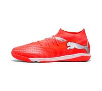 PUMA Unisex Future 9 Match Indoor Training Football Boots, Glowing Red-PUMA White-PUMA Black-PUMA Silver, 8.5 UK