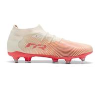 PUMA Unisex Future 9 Match Mixed Soft Ground Football Boots, Sugared Almond-PUMA White-Ultra Red-PUMA Black, 12 UK