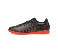 PUMA Unisex Future 9 Play Indoor Training Football Boots, PUMA Black-Glowing Red-Strong Gray, 6 UK