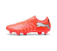 PUMA Unisex Future 9 Play Mixed Soft Ground Football Boots, Glowing Red-PUMA White-PUMA Black-PUMA Silver, 3.5 UK