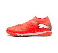 PUMA Unisex Future 9 PRO CAGE Soccer Shoe, Glowing RED White Black Silver, 9.5 UK