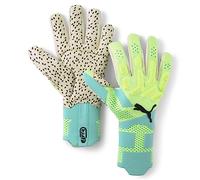 Puma Unisex FUTURE Ultimate Negative Cut Football Goalkeeper Gloves - Electric Peppermint-Fast Yellow - 9.5