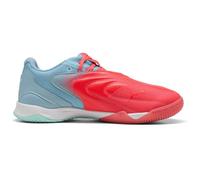 PUMA Unisex IBERO V Football Boots, Ultra Red-PUMA White-Dusty Aqua-Intense Mint, 6 UK