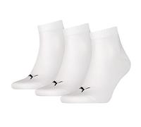 PUMA Unisex K-rey-pu502w2h 3p Quarter Plain Sock, White (White), 3 5 UK, White, 2.5-5 UK