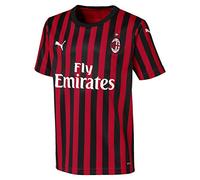 Puma Unisex Kids Ac Milan Home Replica Ss Kids with Sponsor Logo T-Shirt