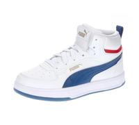 PUMA Unisex Kids Caven 2.0 Mid Ps Sneaker, Puma White Clyde Royal Puma Gold, 1 UK