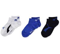 PUMA Unisex Kid's Children's Socks-Quarter BWT (3-Pack), Navy/White/Strong Blue, 23/26 (Pack of 3)