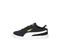 PUMA Club II PS Sneaker, Black White Gold, 2 UK Child