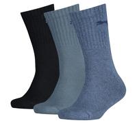 Puma Unisex Kid's Crew Socken, Denim Blue, 35/38 (Pack of 3)
