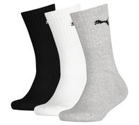 PUMA Unisex Kid's Crew Socken, Grey/White/Black, 31/34 (Pack of 3)