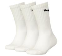 PUMA Unisex Kid's Crew Socken, White, 27/30 (Pack of 3)