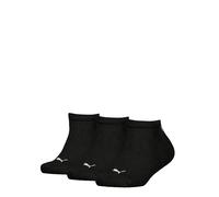 PUMA Unisex Kid's Invisible 194010001 Sneaker Sock, Black, 35-38 (Pack of 3)