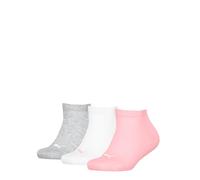 PUMA Unisex Kid's Invisible 194010001 Sneaker Sock, Pink, 31-34 (Pack of 3)