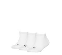 PUMA Unisex Kid's Invisible 194010001 Sneaker Sock, White, 31-34 (Pack of 3)