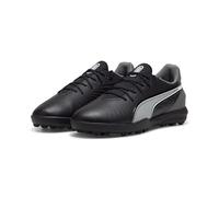 PUMA Unisex Kids King Match Tt Jr Soccer Shoe, Puma Black Puma White Cool Dark Gray, 10 UK