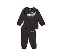 PUMA Unisex Kids Minicats Ess+ Crew Jogger Fl Track Suit, PUMA Black, 80 EU