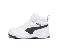Puma Unisex Kids Puma Rebound V6 Mid Ac+ Ps Sneakers, Puma White-Puma Black, 11.5 UK