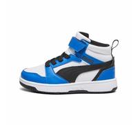 Puma Unisex Kids Puma Rebound V6 Mid Ac+ Ps Sneakers, Puma White-Puma Black-Racing Blue, 12 UK