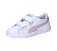 PUMA Smash 3.0 L V PS Sneaker, White-Island Pink-Pistachio Green, 13 UK