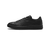 PUMA Unisex Kids Smash V2 Leather Sneakers, Black Puma Black Puma Black, 5.5 UK