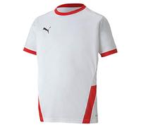 PUMA Unisex Kids Teamgoal 23 Jersey Jr Football Shirt, Puma White/Puma Red, 116 UK
