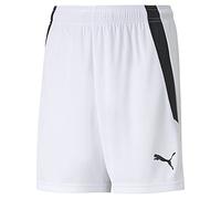 PUMA Teamliga Youth Football Shorts, White/Black, size 9-10 Youth