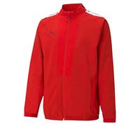 PUMA Unisex Kids teamLIGA Sideline Jkt Jr Sweater, Puma Red-Puma White, 152
