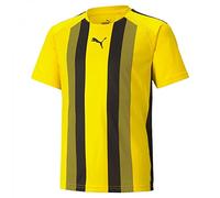PUMA Unisex Kids teamLIGA Striped Jersey Jr Shirt, Cyber Yellow-puma Black, size: 176