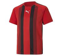 PUMA Unisex Kids teamLIGA Striped Jersey Jr Shirt, Puma Red-puma Black-puma White, 116