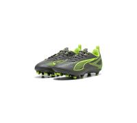 PUMA Unisex Kids Ultra 5 Play Fg/Ag Jr Soccer Shoe, Matte Aged Silver Yellow Alert Puma Aged Silver, 1.5 UK