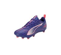 PUMA Unisex Kids Ultra 5 Play Fg/Ag Jr Soccer Shoe, Lapis Lazuli Puma White Sunset Glow, 3.5 UK