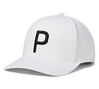 PUMA Unisex Kid's Youth P Cap, White Glow-puma Black, One Size