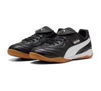 PUMA Unisex King LIGA IT Soccer Shoe, Black White Silver, 8 UK