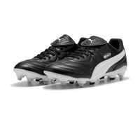 PUMA Unisex King LIGA MXSG Soccer Shoe, Black White Silver, 12 UK