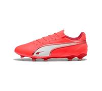 PUMA Unisex King Match FG/AG Soccer Shoe, Glowing RED White-RED FIRE, 10 UK