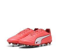 PUMA Unisex King PRO FG/AG Soccer Shoe, Glowing RED White-RED FIRE, 10.5 UK