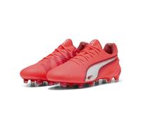 Puma Unisex KING ULTIMATE FG/AG Football Boots - Red Leather - Size UK 10.5