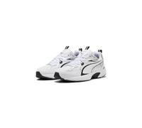 PUMA Unisex MILENIO TECH Sneaker, White Black Silver, 4 UK