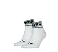 PUMA Unisex New Heritage Quarter Trousers, White/Black, 43/46, weiß/schwarz, 9-11