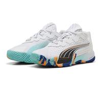 PUMA Nova Elite Padel Boots Adults, White/Black/Vivid Blue, size 11