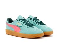 Puma Unisex Palermo Leather Aquatic/Dark Myrtle Trainers - Turquoise - Size UK 4