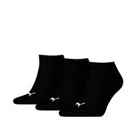 PUMA Unisex Sneaker Plain Sock, Black-New, 47-49 (Pack of 3)
