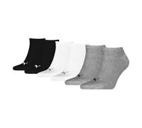 PUMA Unisex Sneaker Plain Sock, Grey/White/Black, 43-46 (Pack of 3)