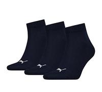 PUMA Unisex Puma Unisex 3p Quarter Plain Sock, Blue (Navy), 8-Jun UK