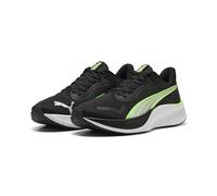 PUMA Unisex Pounce Lite Road Running Shoe, Puma Black Green Glare, 4.5 UK