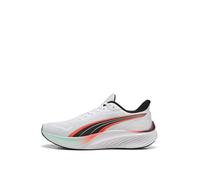 PUMA Unisex Pounce LITE Road Running Shoe, White-Glowing RED, 11 UK