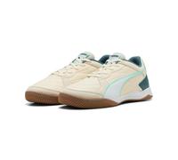 PUMA Unisex Pressing IV Soccer Shoe, SUGARED Almond White-Emerald ICE-Mint Jelly Black, 8 UK